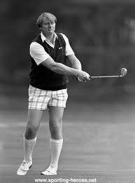 The great Brian Barnes, dressed in the finest 1970's fashion on the golf course